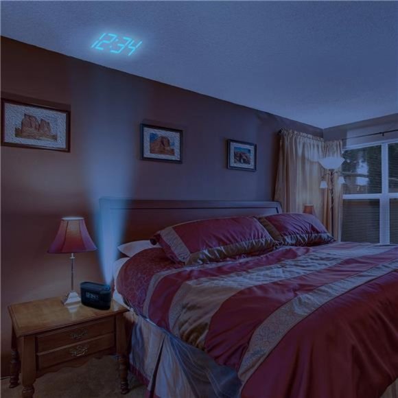 SoundSleep Recharged Alarm Clock & White Noise Sound Machine, 6-in-1 Projection - Picture 3 of 7